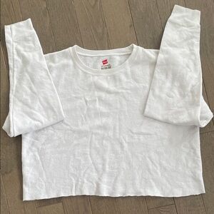 Hanes Soft Sweats Cropped Sweatshirt - Size Medium - Cotton